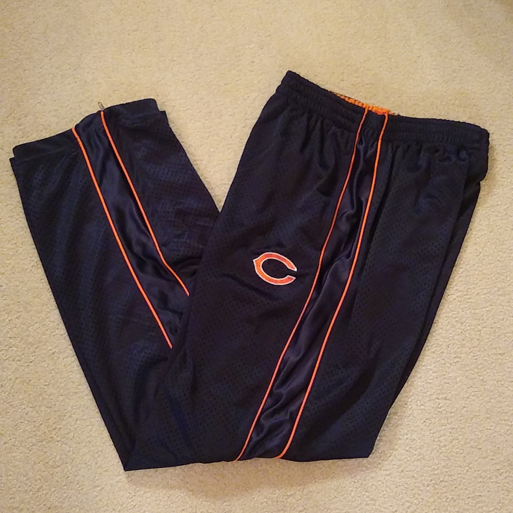 NFL TEAM APPAREL REEBOK BEARS Sport Pants w Zipper Bottoms Boys XL